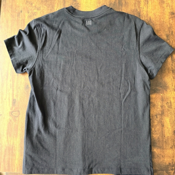 AMI Paris Black Men's T-Shirt - Picture 4 of 6